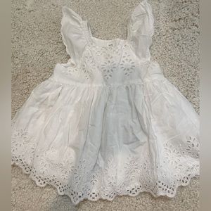 Baby gap white eyelet dress, 12-18mo